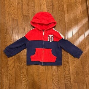 Tommy Hilfiger Red and Navy Kids Hoodie